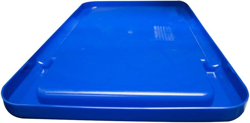 UltraSource Poly Tote Lid, Blue, Food Approved Bundle of 6 Lids - Image 2